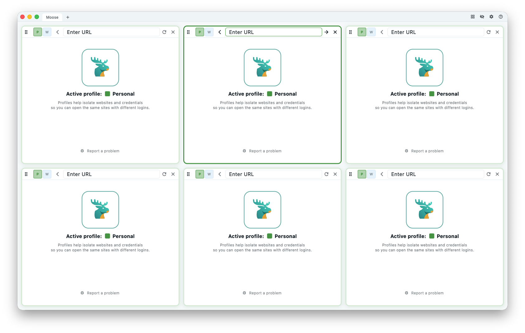 Moose app in light mode